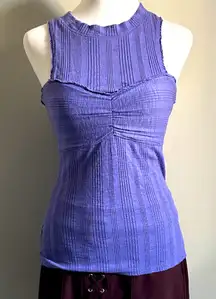 Anthropologie Pilcro Periwinkle Ribbed Sleeveless Tank Top
