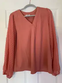 Long Sleeve VNeck Blouse