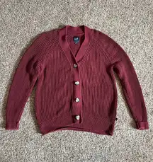 Gap Burgundy Cardigan Button Up XS