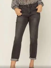 Judy Blue Black Handsand Cuffed Boyfriend Jeans Size 13/31