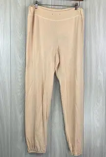 Sundry Womens Pants Large Peach Sweatpants Lounge Comfy Soft Pull On Summer Knit