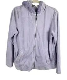 White Stag Light Purple Zip-up Hoodie Large 12/14