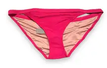 J.‎ Crew Hot Pink Ribbed-Trim Hipster Full-Coverage Bikini Swim Bottom Sz XL NEW