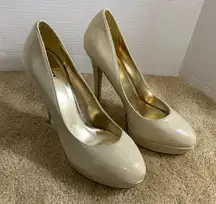 JLO Beige 5.5" Heels Size 11