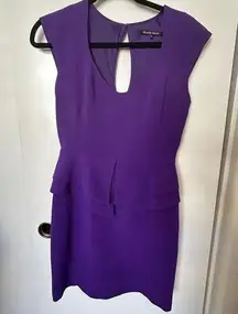 Valentina Peplum Sheath Dress Purple