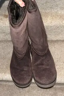 UGG 5815 Classic Tall Boots Brown Suede Sheepskin Sz-W5 Womens