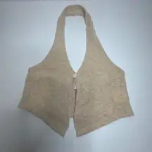 VRG GRL Halter Top Knit Sweater Vest Button Front Sleeveless‎ XS