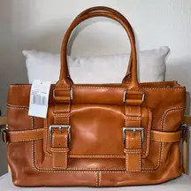 RARE New Vintage Michael Kors Brown Brookville Leather Luggage Satchel Handbag