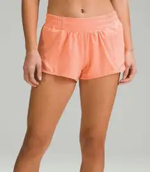 Lululemon Hotty Hot Low-Rise Lined Short 2.5" Sunny Coral