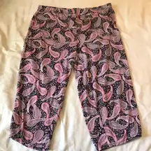 Paisley capri pants