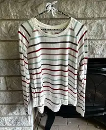 Thread & Supply striped crew neck sweatshirt size large