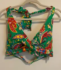 Boden Multicolor Paisley Padded Halter Bikini Top 10