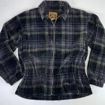 Vintage Alps Teddy Bear Fleece Cinch waist Coat Size M