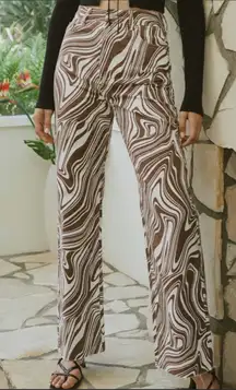 Recycled Swirl Straight Leg Jean