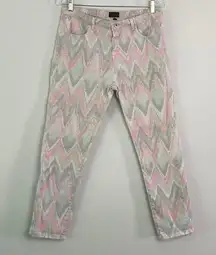 Topshop | Pastel Color Printed Jeans sz 10