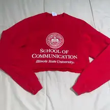 Illinois State University School of Communication crop crewneck