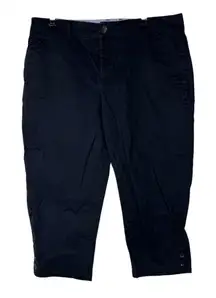 Croft & Barrow Navy Blue Effortless Stretch Crop Capri Pants 12
