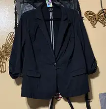 #267 size 2 Torrid Black Blazer for Women - needs to be ironed or steamed