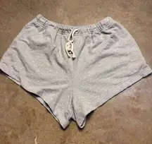 Aerie Gray Athletic lounge sweat Shorts with drawstrings size: Large
