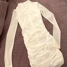 Tiger Mist White Mesh Mini Dress