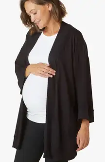 Beyond Yoga Black Open Mind Maternity Cardigan Size XS