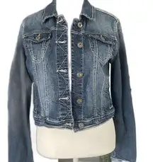 Womens Red Camel Dark Denim Jean Jacket .    LJKT036