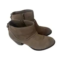 Steve Madden Women's Size 8M Milaan Suede Brown Heeled‎ Booties Boots