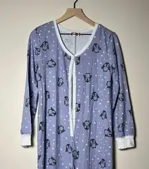Alter’d State Penguin pajama onesie size medium purplish blue with stars