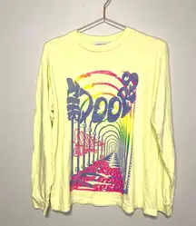 Daydreamer  The Doors 1976 Oversized Long Sleeve Tee Tender Yellow Size Small