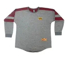 NFL Washington Commanders Women's Pullover Crewneck Sweatshirt Gray, Medium