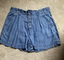 High Waisted Button Up Shorts