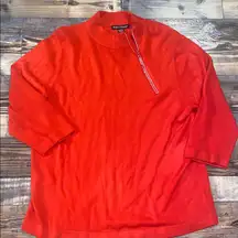 Designers Originals red sweater with gem zipper