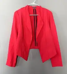 Charlotte Russe bright neon pink blazer business casual style women size L