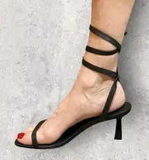 Express Strappy Black Heels 