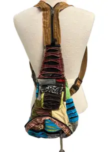 Hobo Backpack Crossbody Hippie Sling Colorful Maximalist New Orleans Slouch