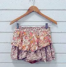 American Eagle Outfitters Floral Ruffle Skort S