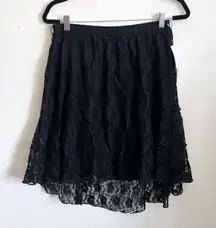Vintage Lace Midi Skirt, Y2K,‎ Grunge, Goth, Alternative, Large