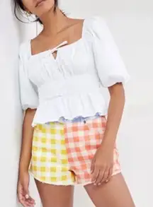 Farm‎ Rio Colorblock Gingham Shorts