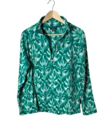 Eddie Bauer green nature fleece long sleeve quarter zip pullover Medium