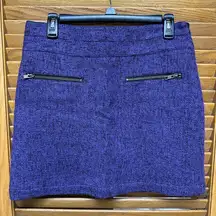 Brooklyn Industries Purple & Black Tweed Mini Skirt