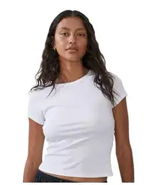 Cotton On New Activewear  Women's Active Rib Gym White T-shirt XL