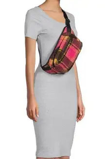 Women’s hands‎ free rectangular fanny pack pink plaid