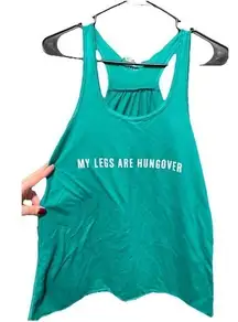 Gone For A Run Tank Top‎ Racerback Sleeveless Funny Saying Athletic Green Medium