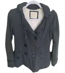 Altar d' state women's dark grey cotton jacket with front buttons, size M 0031