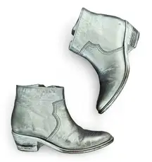 Zadig & Voltaire Metallic Ankle Boots sz 36, 6/6.5