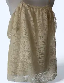 Open shoulder white lace top Xhilaration M