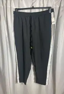 Lili Sport Women’s Plus Size 1X Black Drawstring Elastic Band Pants NWT