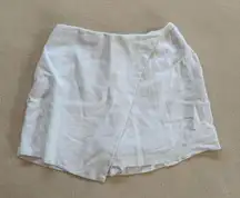 Abercrombie White Linen Skirt Skort