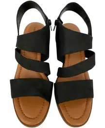 Lucky Brand Women's Rhodette High Heel Sandal‎ Black Nubuck Leather Size 11M