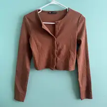 Ribbed Button Up Top